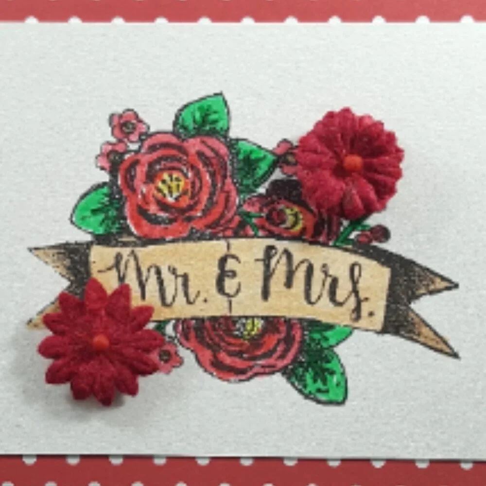 Mr. &‎ Mrs. Note Card with Envelope, Red Mr. and Mrs. Note Card